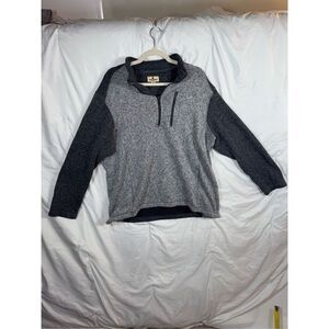 Woolrich Men’s 1/4 Zip Fleece Pullover – Heathered Gray – XXL